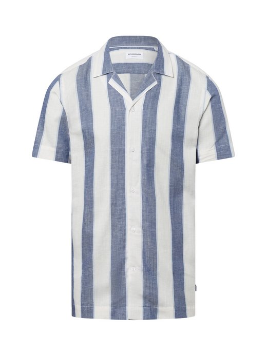 Męska koszula casualowa z krótkim rękawem i zawartością lnu