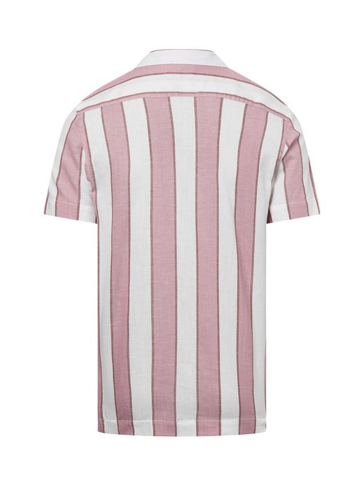 Męska koszula casualowa z krótkim rękawem i zawartością lnu