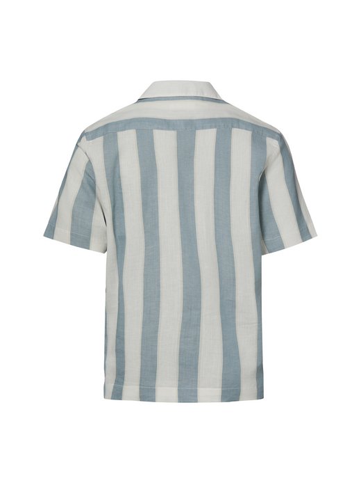 Męska koszula casualowa z krótkim rękawem i zawartością lnu