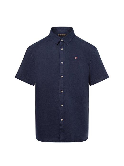 Męska koszula lniana z krótkim rękawem