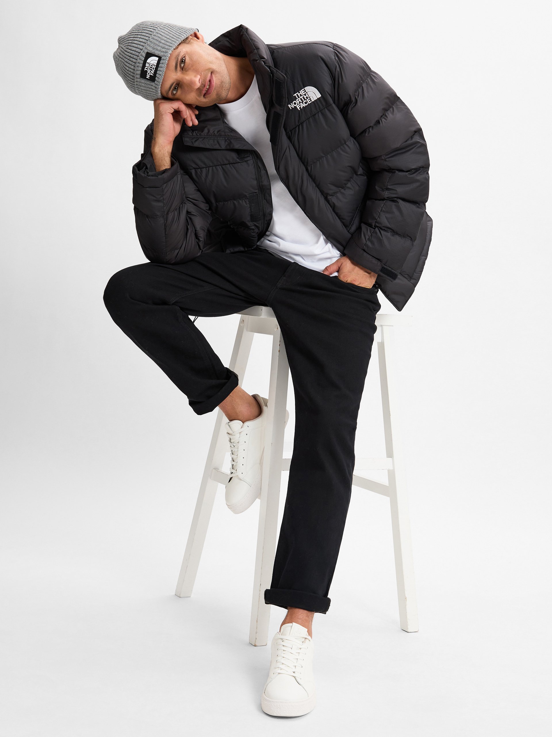 THE NORTH FACE◇ヘビーロゴポンチョ/ナイロン/BLK/