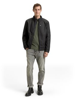 Męska kurtka z imitacji skóry