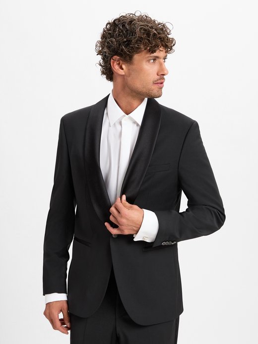 Męska marynarka garniturowa z zawartością jedwabiu - H-Jasper-Tux-MM-C231