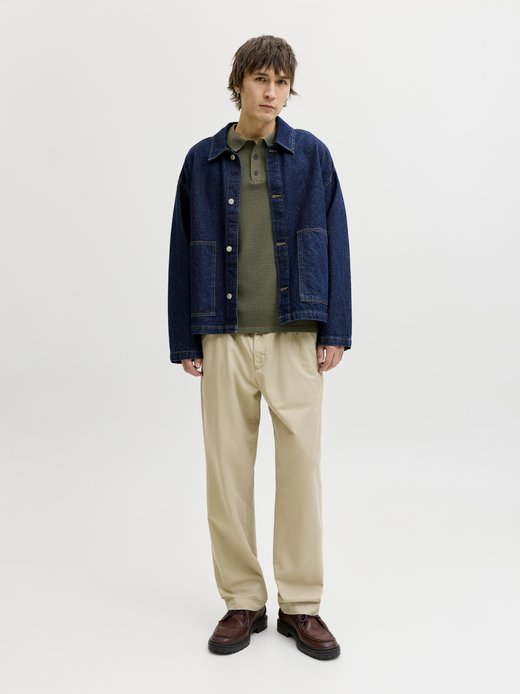 Męski T-shirt z dzianiny - JJEgeorge