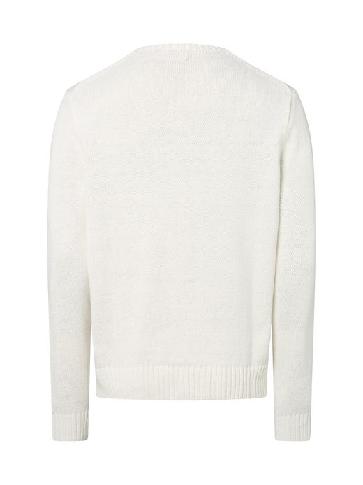 Męski sweter z dzianiny z zawartością lnu