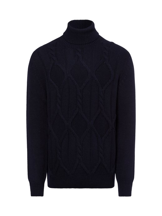Męski sweter z dzianiny z zawartością wełny