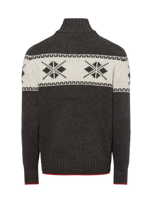 Męski sweter z dzianiny z zawartością wełny