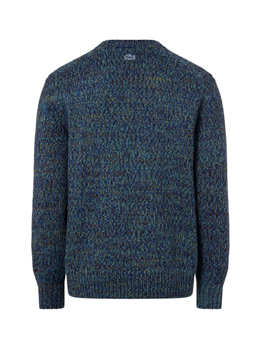 Męski sweter z dzianiny z zawartością wełny