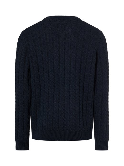 Męski sweter z dzianiny z zawartością wełny