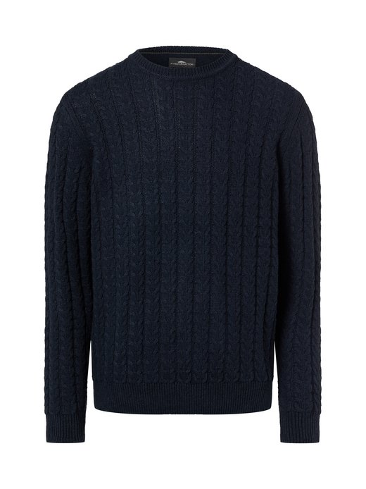 Męski sweter z dzianiny z zawartością wełny