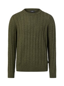 Męski sweter z dzianiny z zawartością wełny