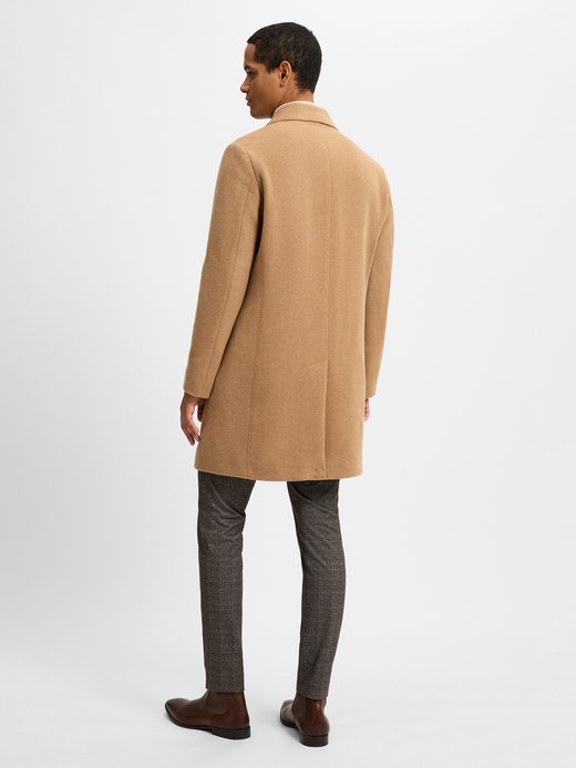 Męski wełniany płaszcz