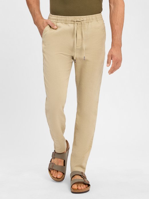 Męskie spodnie do biegania z zawartością lnu - Harlem