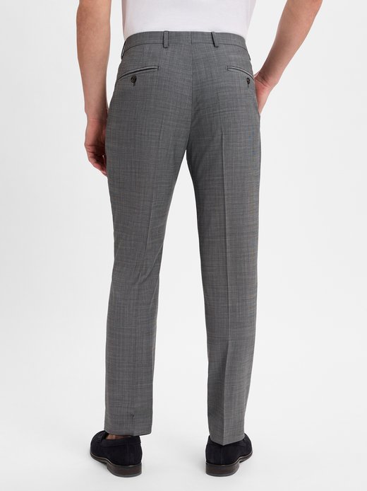 Męskie spodnie garniturowe z zawartością wełny - Brad