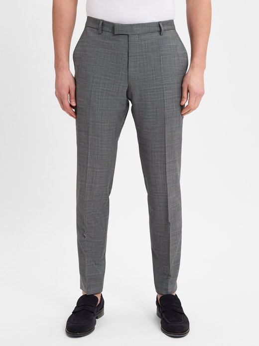 Męskie spodnie garniturowe z zawartością wełny - Brad