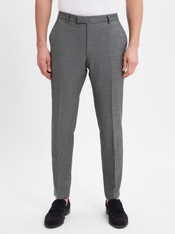 Męskie spodnie garniturowe z zawartością wełny - Brad