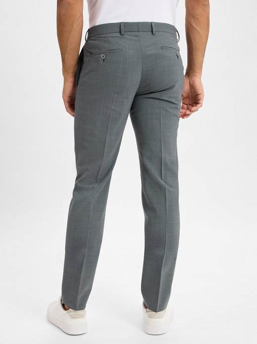 Męskie spodnie garniturowe z zawartością wełny dziewiczej - Mitch