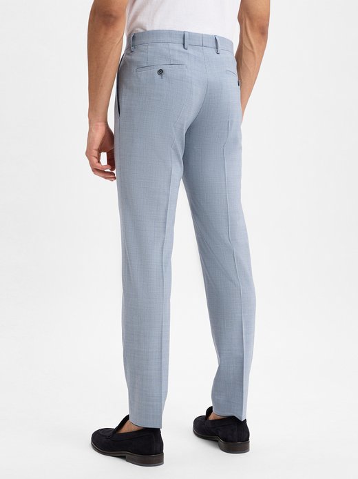 Męskie spodnie garniturowe z zawartością wełny dziewiczej - Mitch