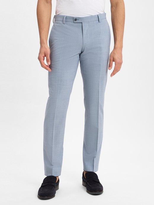 Męskie spodnie garniturowe z zawartością wełny dziewiczej - Mitch