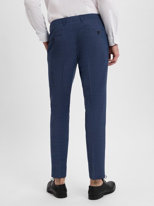 Męskie spodnie garniturowe z zawartością wełny