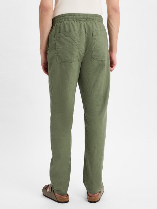 Męskie spodnie materiałowe z zawartością lnu