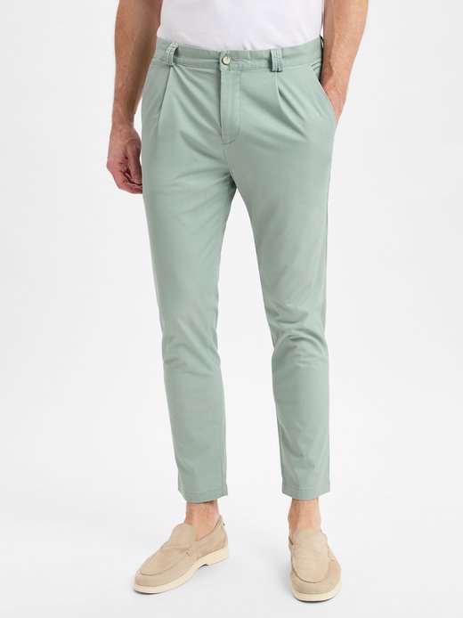 Męskie spodnie plisowane - Todd Tapered Slim Fit