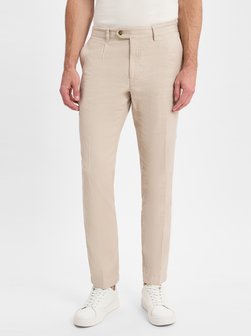 Męskie spodnie plisowane z zawartością lnu - Nieslon