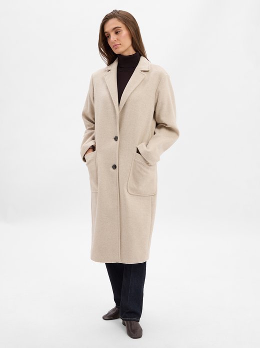 Płaszcz damski z zawartością wełny - Alessa