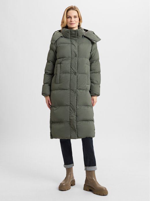 Pikowany płaszcz damski - Halline