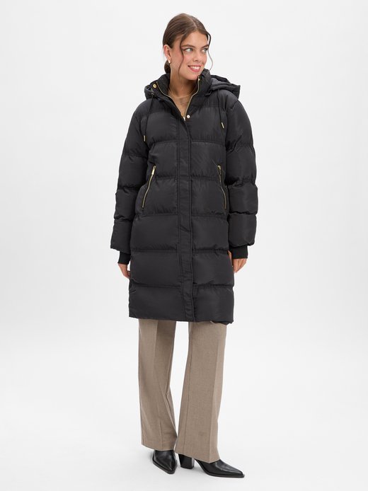 Pikowany płaszcz damski - Lucette