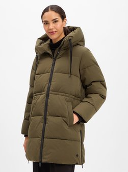 Pikowany płaszcz damski - MSCHMola