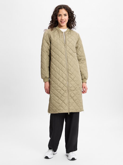 Pikowany płaszcz damski - NMGilly