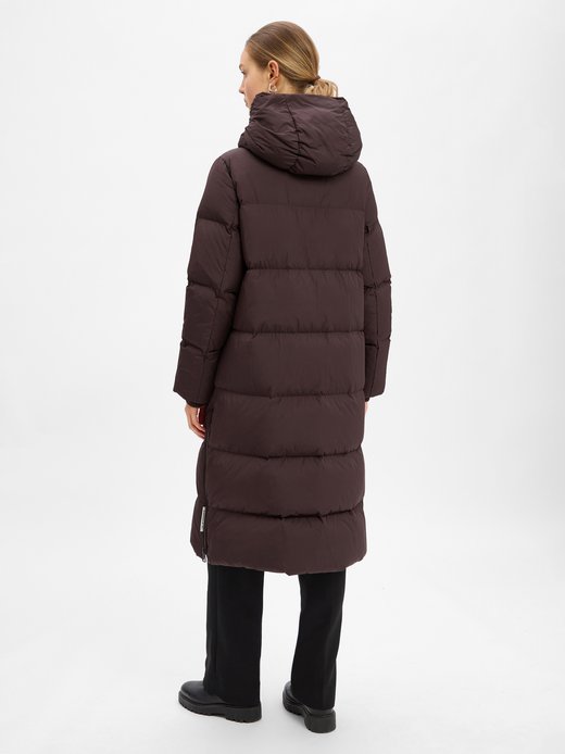 Pikowany płaszcz damski