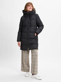 Pikowany płaszcz damski