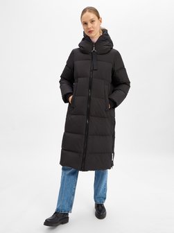 Pikowany płaszcz damski