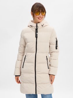 Pikowany płaszcz damski