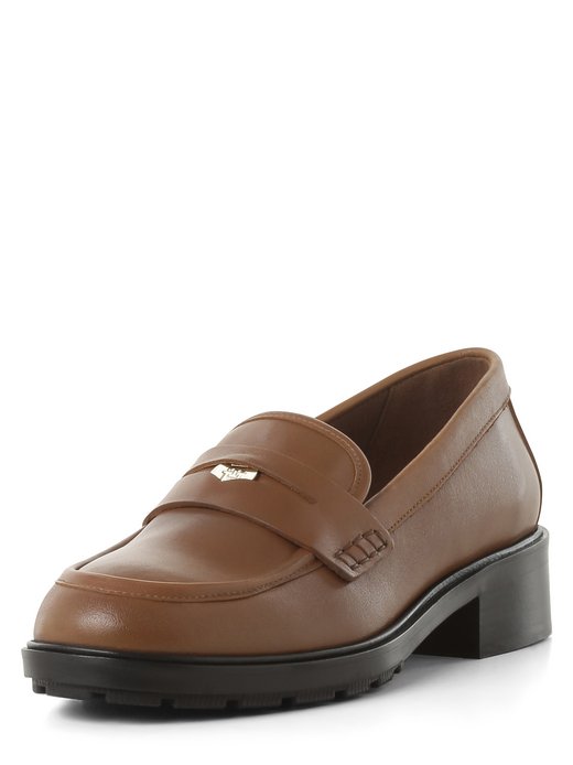 Skórzane loafersy damskie
