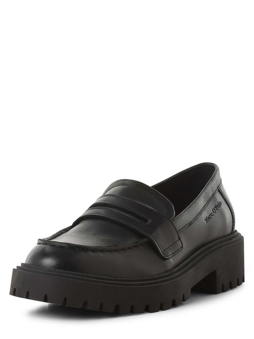 Skórzane loafersy damskie