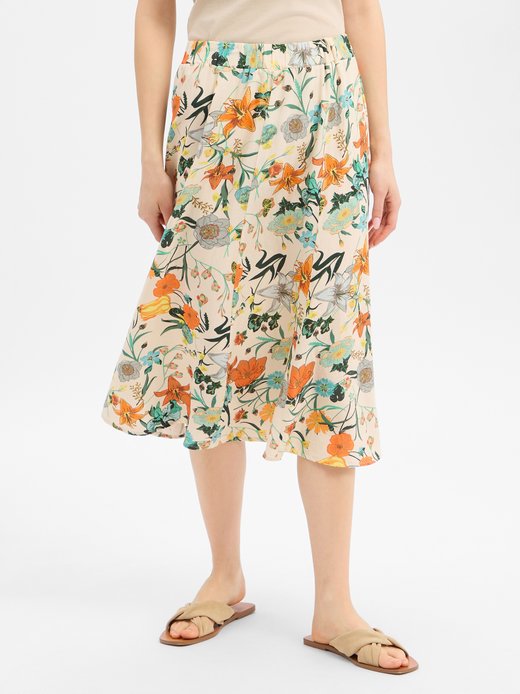 Spódnica damska z zawartością lnu