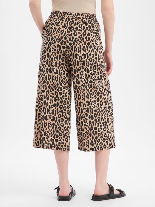 Spodnie damskie culottes z lnem - VIPrisilla