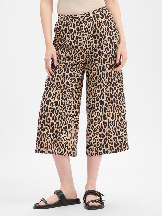 Spodnie damskie culottes z lnem - VIPrisilla