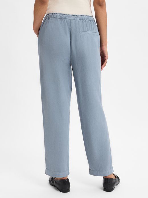 Spodnie damskie z zawartością lnu