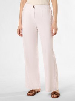 Spodnie damskie z zawartością lnu