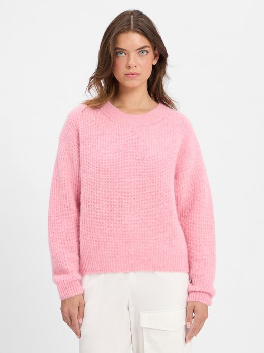 Sweter damski z dzianiny - Orchidee Chine