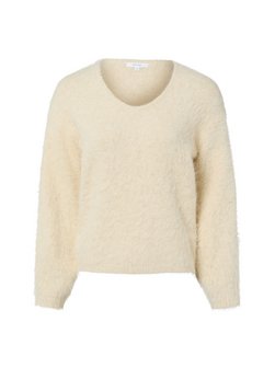 Sweter damski z dzianiny z moherem i alpaką - Plari