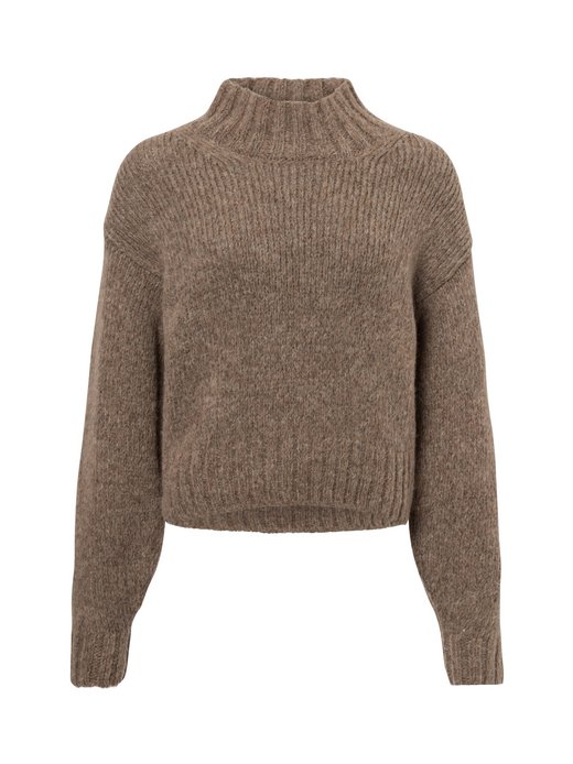 Sweter damski z dzianiny z zawartością alpaki