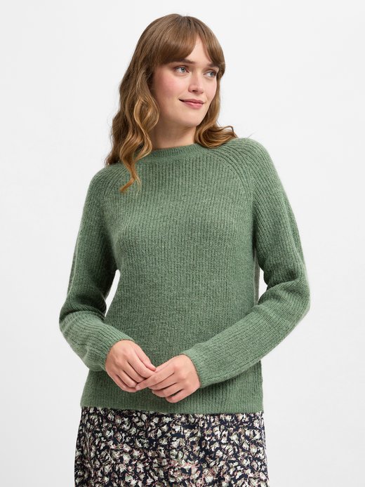 Sweter damski z dzianiny z zawartością alpaki