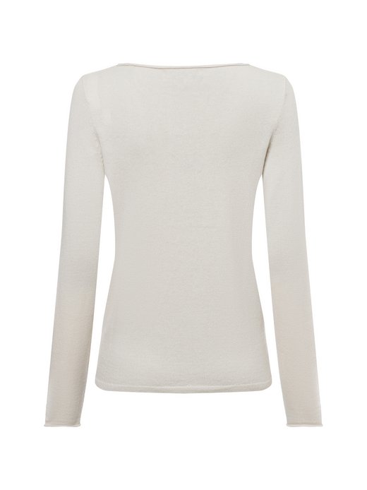 Sweter damski z dzianiny z zawartością wełny dziewiczej