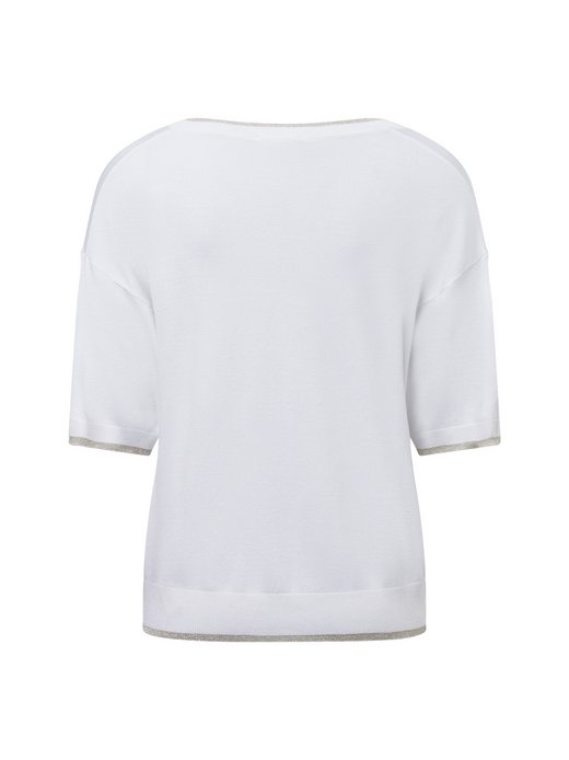 Sweter damski z krótkim rękawem - Bianco Iana