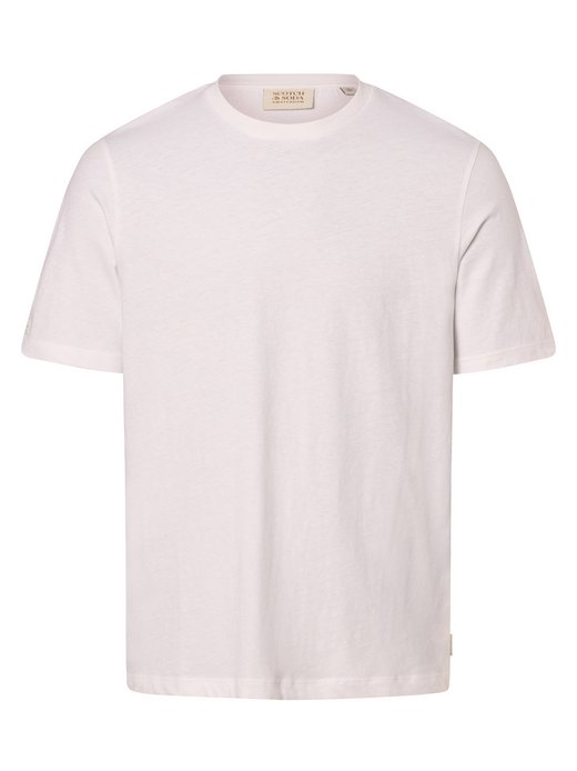 T-shirt męski z zawartością lnu